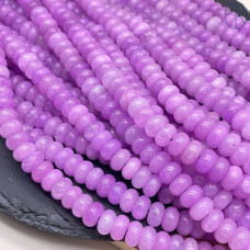 Кварц светло- сиреневый тонированный рондель №1 8х5 мм