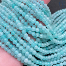 Кварц светло-бирюзовый тонированный №1 4 мм