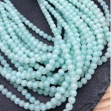 Кварц светло-бирюзовый тонированный №2 4 мм