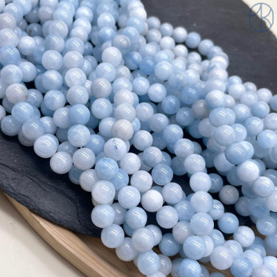 Кварц светло-голбуой тонированный 8 мм