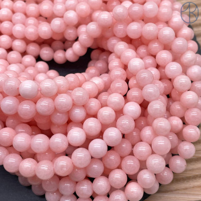 Кварц светло-розовый тонированный №1 8 мм