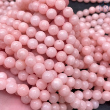 Кварц светло-розовый тонированный №1 8 мм