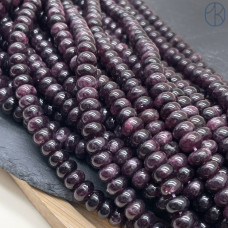 Кварц темно-фиолетовый тонированный рондель 8х5 мм