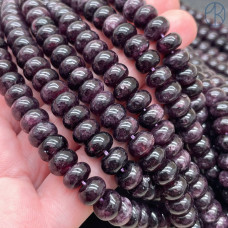 Кварц темно-фиолетовый тонированный рондель 8х5 мм
