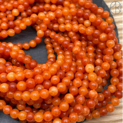 Кварц темно-оранжевый тонированный 6 мм