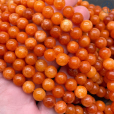 Кварц темно-оранжевый тонированный 8 мм