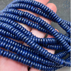 Кварц темно-синий тонированный рондель 6х2 мм