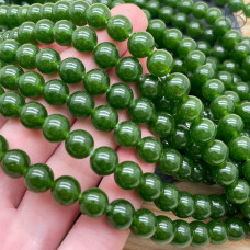 Кварц темно-зеленый тонированный №1 8 мм