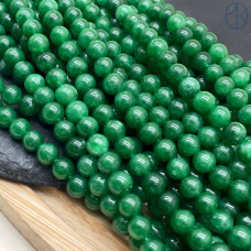 Кварц темно-зеленый тонированный №2 6 мм