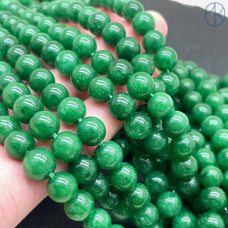 Кварц темно-зеленый тонированный №2 8 мм