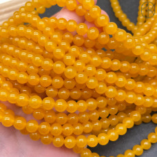 Кварц темно-желтый тонированный №1 6 мм