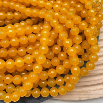 Кварц темно-желтый тонированный №1 8 мм