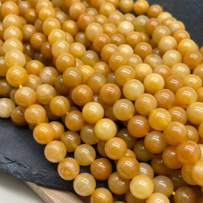 Кварц темно-желтый тонированный №2 8 мм