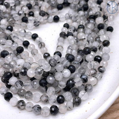 Кварц Турмалиновый 6 мм мелкая огранка (128 граней)