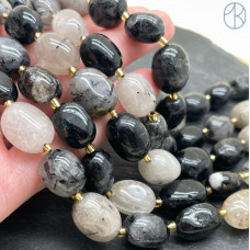 Кварц турмалиновый галтовка ~ 12-17 мм 