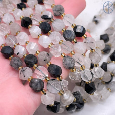 Кварц турмалиновый крученая огранка 8 мм