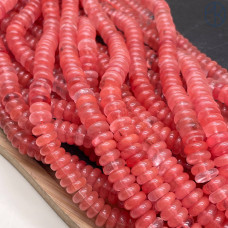 Кварц вишневый рондель 10х4 мм (имитация) Кварц вишневый рондель 10х4 мм (имитация)