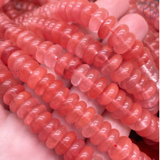 Кварц вишневый рондель 10х4 мм (имитация) Кварц вишневый рондель 10х4 мм (имитация)