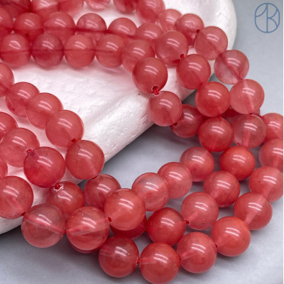 Кварц Вишневый розовый 14 мм (имитация)