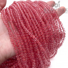 Кварц Вишневый розовый 4 мм (имитация) Кварц Вишневый розовый 4 мм (имитация)