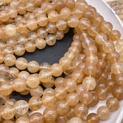 Кварц Вишневый желтый 10 мм (имитация)