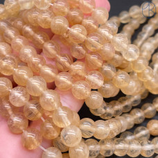 Кварц Вишневый желтый 8 мм (имитация)