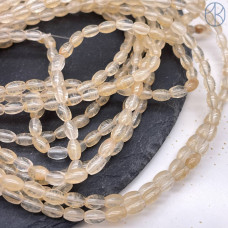 Кварц Вишневый желтый рис 6х4 мм (имитация)