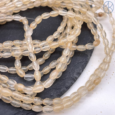 Кварц Вишневый желтый рис 6х4 мм (имитация)