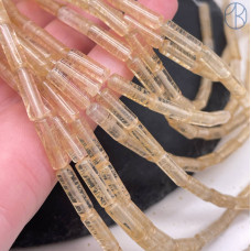 Кварц Вишневый желтый трубочки 13х4 мм (имитация)