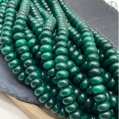 Кварц зеленый тонированный рондель 10х6 мм