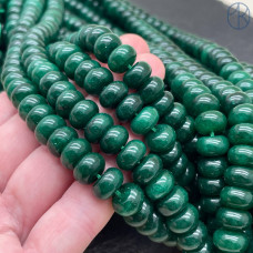 Кварц зеленый тонированный рондель 10х6 мм