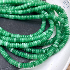 Кварц зеленый тонированный рондель 6х2 мм