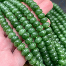 Кварц зеленый тонированный рондель 8х5 мм