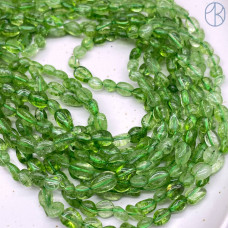 Кварц зеленый тонированный с эффектом Кракле галтовка ~ 6-8 мм