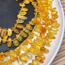 Кварц желтый тонированный с эффектом Кракле сколы ~ 12-16 мм