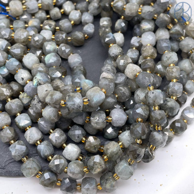 Лабрадор куб огранка 8 мм