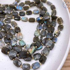 Лабрадор куски прямоугольник огранка 10х8 мм