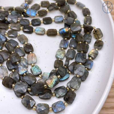 Лабрадор куски прямоугольник огранка 10х8 мм