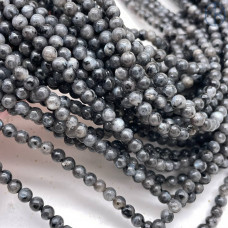 Лабрадорит черный (Ларвикит) №1 4 мм