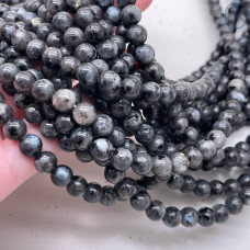 Лабрадорит черный (Ларвикит) №1 6 мм