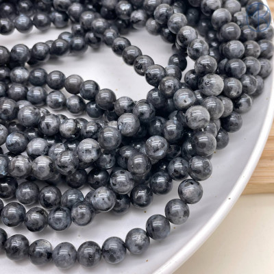 Лабрадорит черный (Ларвикит) №1 8 мм