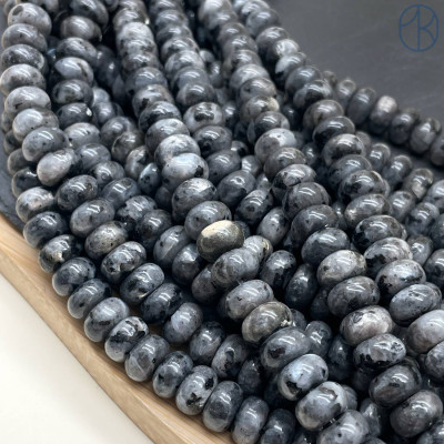 Лабрадорит черный (Ларвикит) рондель 10х6 мм