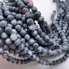 Лабрадорит черный матовый (Ларвикит) 6 мм