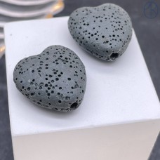 Лава Вулканическая (имитация) сердце 20 мм штучно