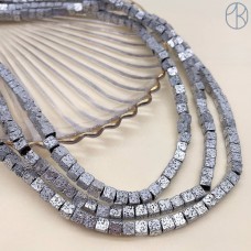 Лава Вулканическая куб серебро 4,5 мм