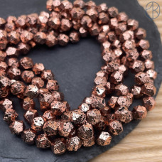 Лава Вулканическая огранка с покрытием бронза 8 мм Лава Вулканическая огранка с покрытием бронза 8 мм