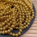 Лава Вулканическая с покрытием светлое золото 6 мм