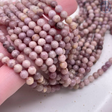 Лепидолит сиреневый 4 мм 