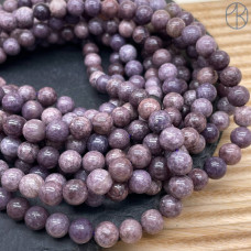 Лепидолит сиреневый 8 мм Лепидолит сиреневый 8 мм