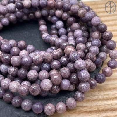 Лепидолит сиреневый 8 мм 